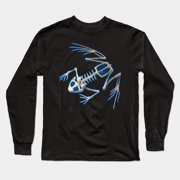 Skeleton Frog Long Sleeve T-Shirt by AndersHoberg